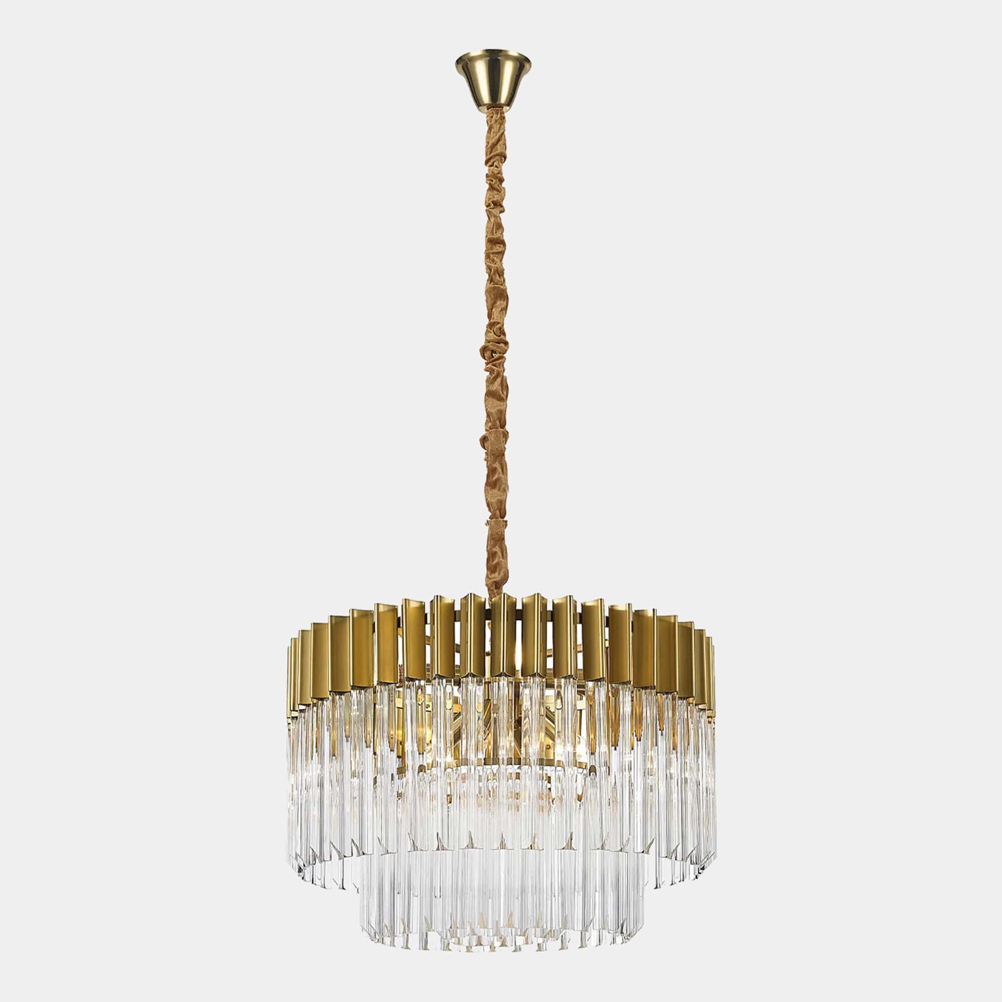 Avadi 8 Pendant Brass Glass (W1)