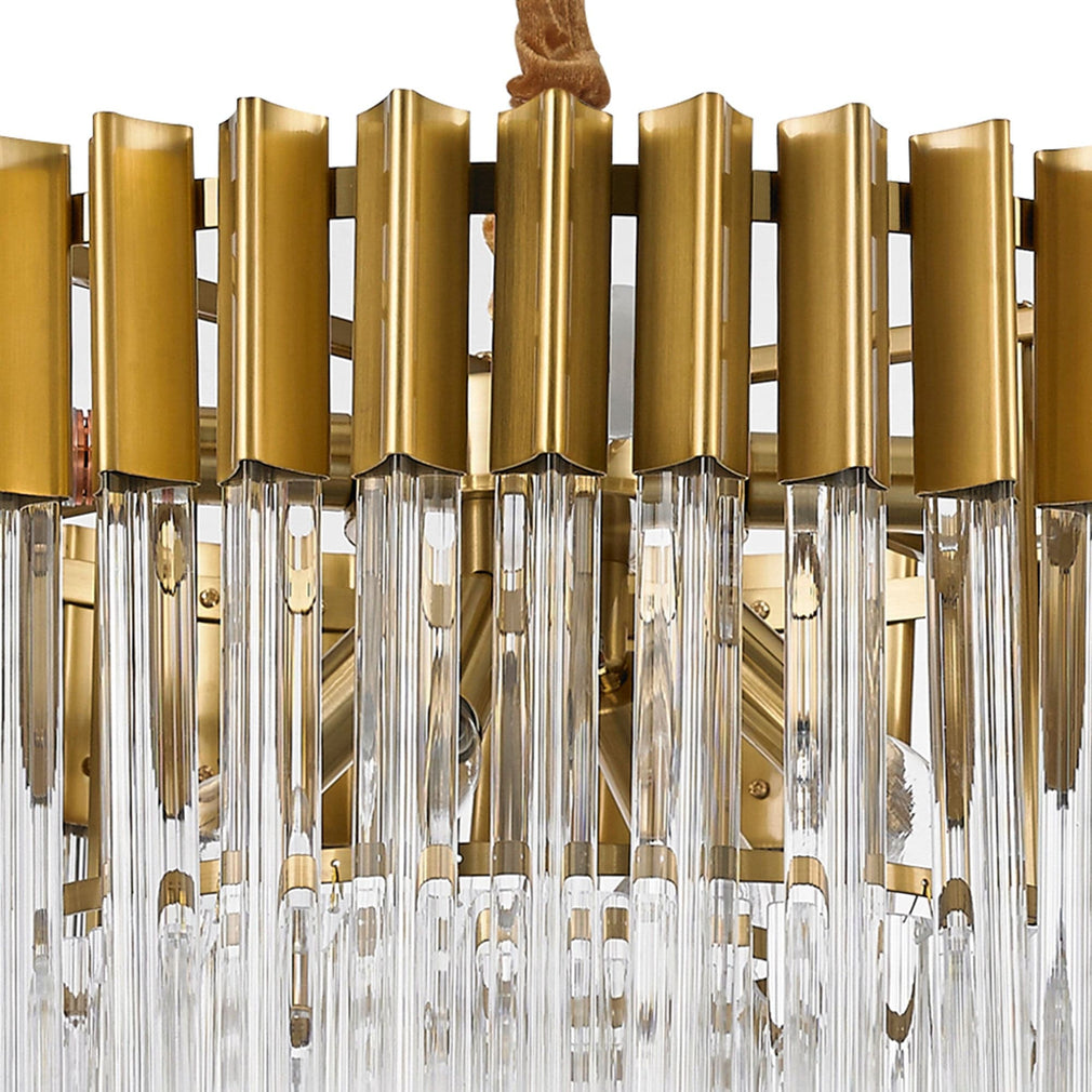 Avadi 8 Pendant Brass Glass (W1)