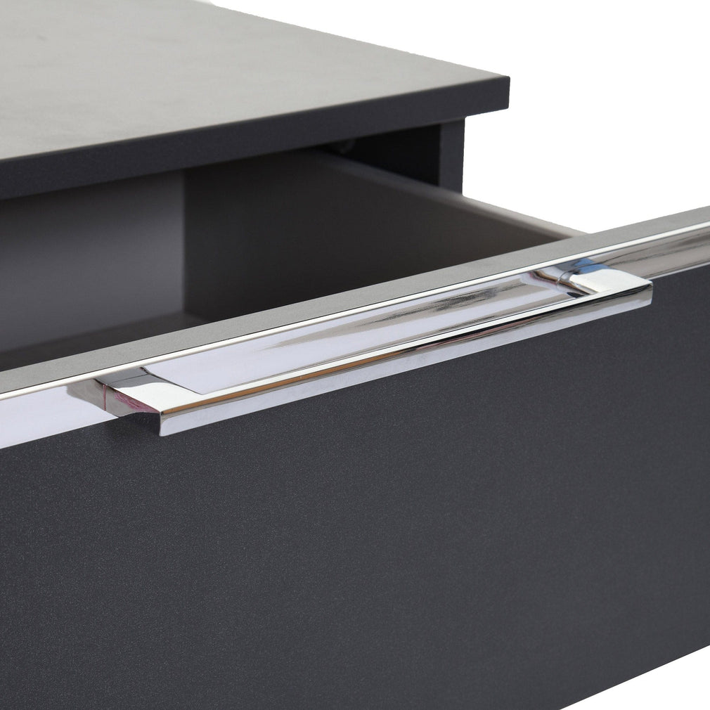 636Z PG1 47cm 2 Drawer Bedside Table In Colour With Horizontal Trim Self Assembly Required