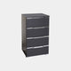 638N PG1 47cm 4 Drawer Bedside Table In Colour Finish  Self Assembly Required