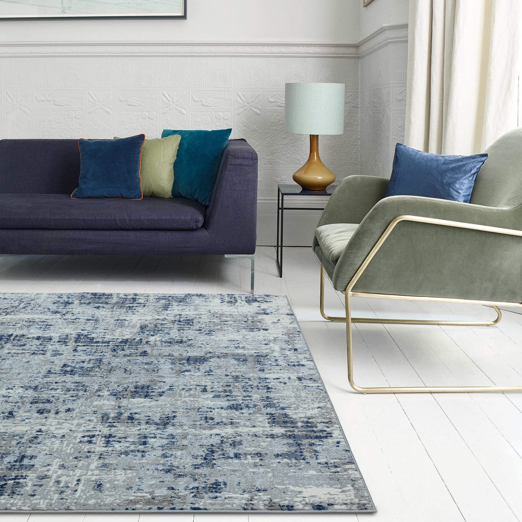 Orion Rug OR04 Abstract Blue 160cm x 230cm