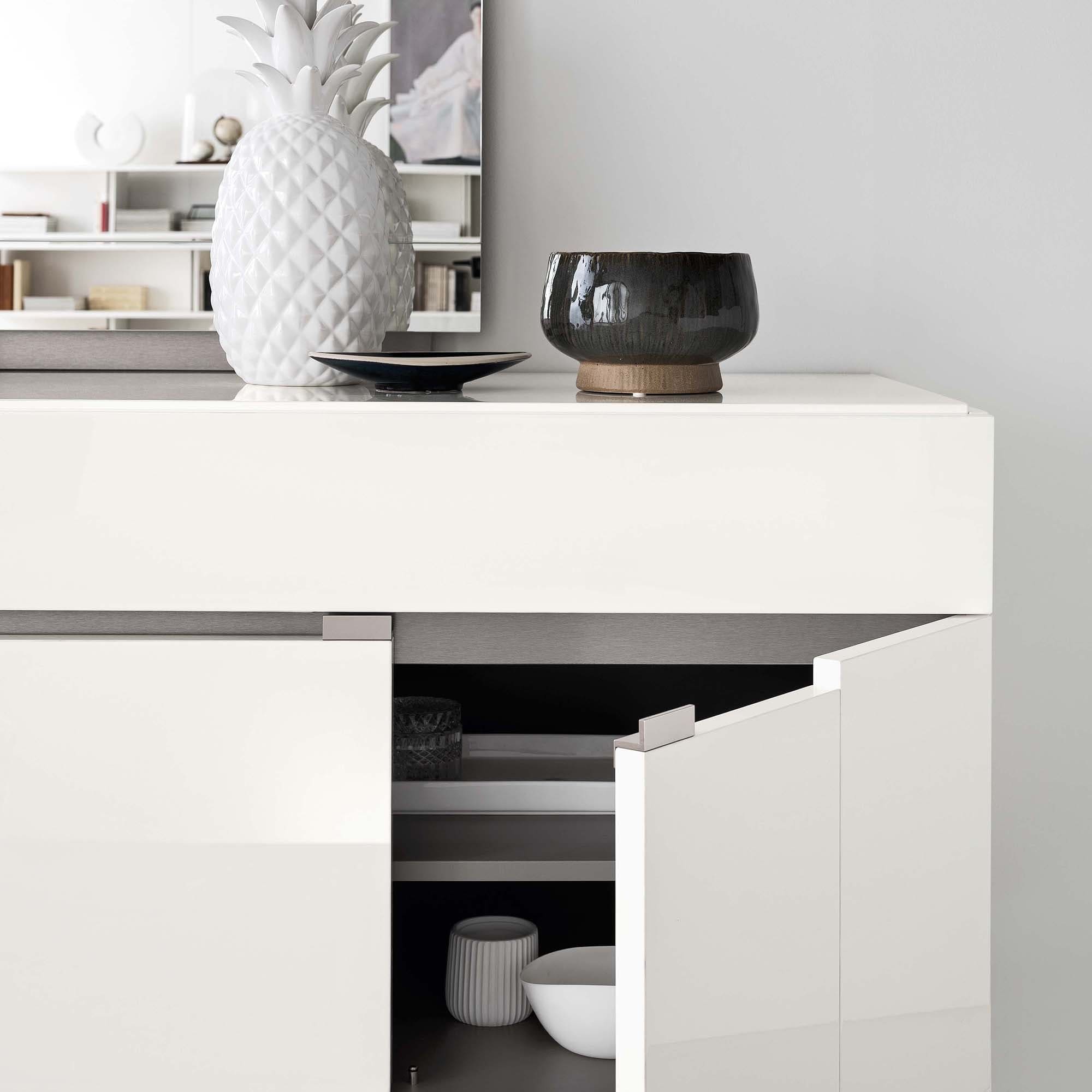 Heiron - Small Buffet In White High Gloss