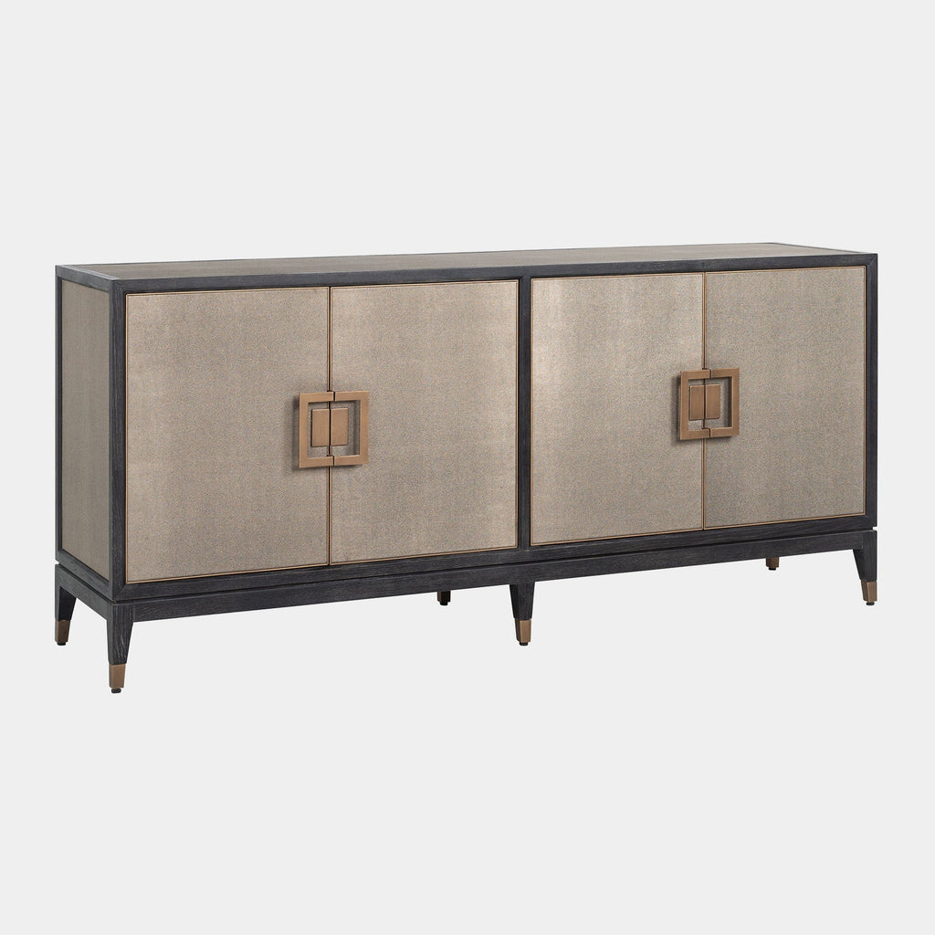 Ridgeville 4 Door Sideboard Faux Shagreen