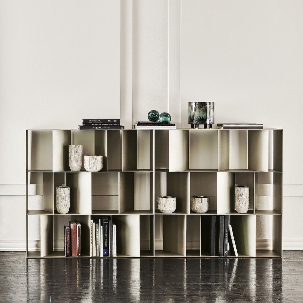 100cm x 100cm Bookcase In GFM11 Titanium
