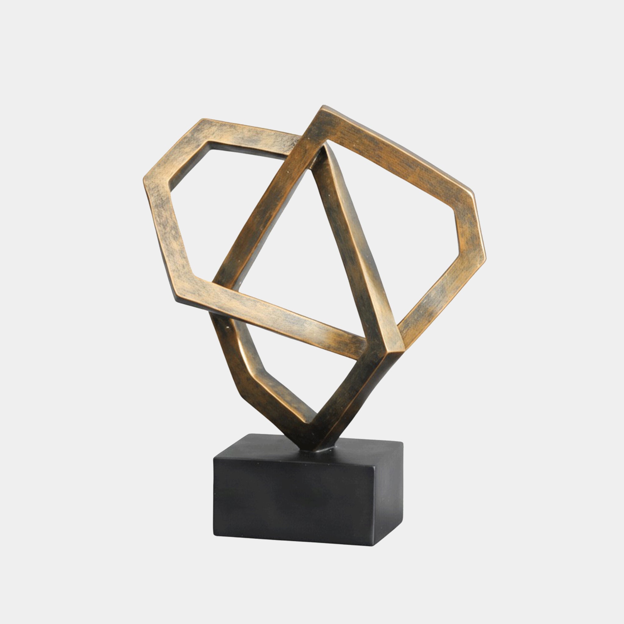 Cubist Sculpture Antique Bronze (BO)