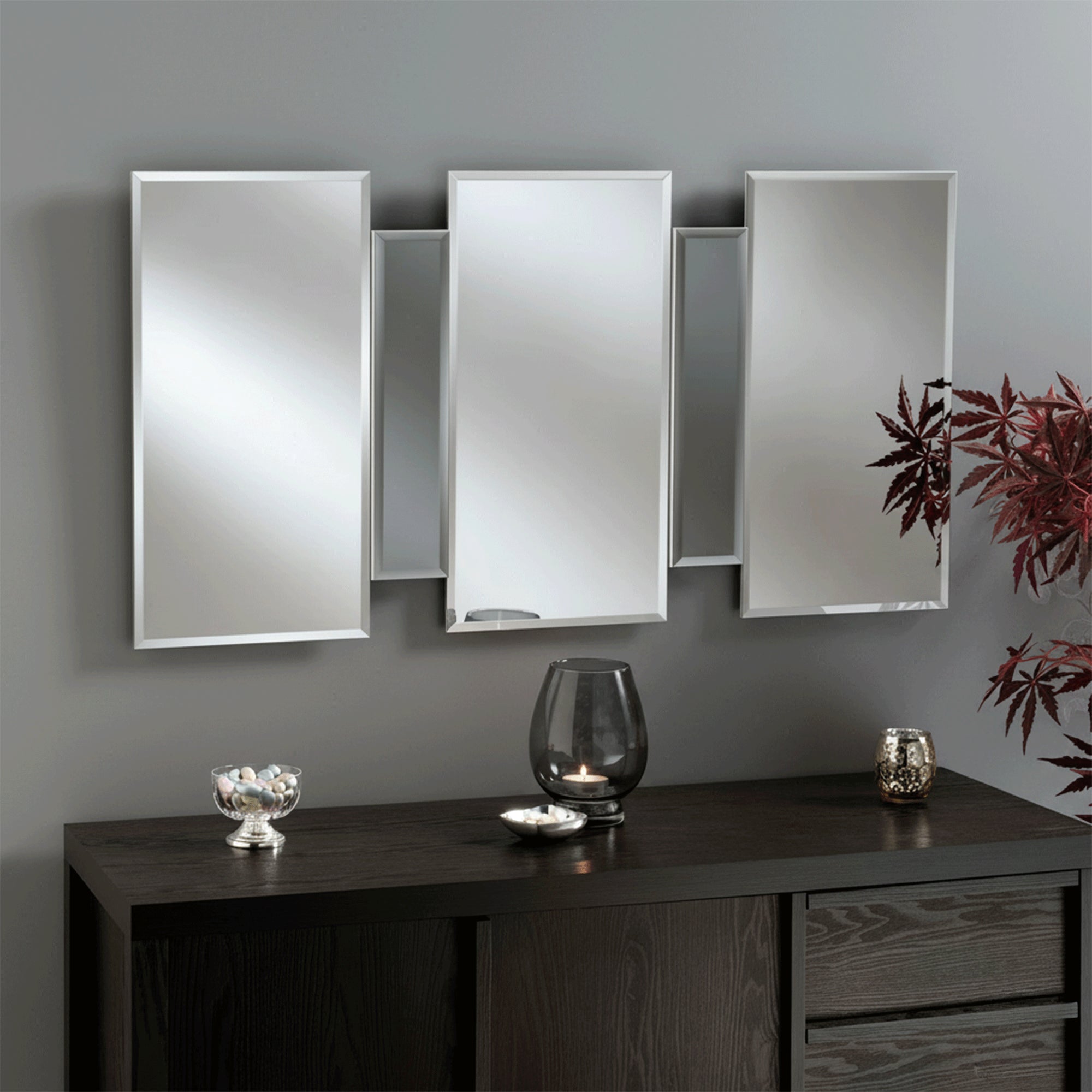 Niagara Smoke & Silver Mirror 112x61cm (WG)