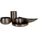 Molten Ellipse Bowl Brushed Gold Metal