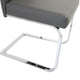 Prato - Cantilever Dining Chair In Dark Grey PU With A Chrome Finished Frame