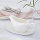 Serendipity White Gravy Boat and Stand