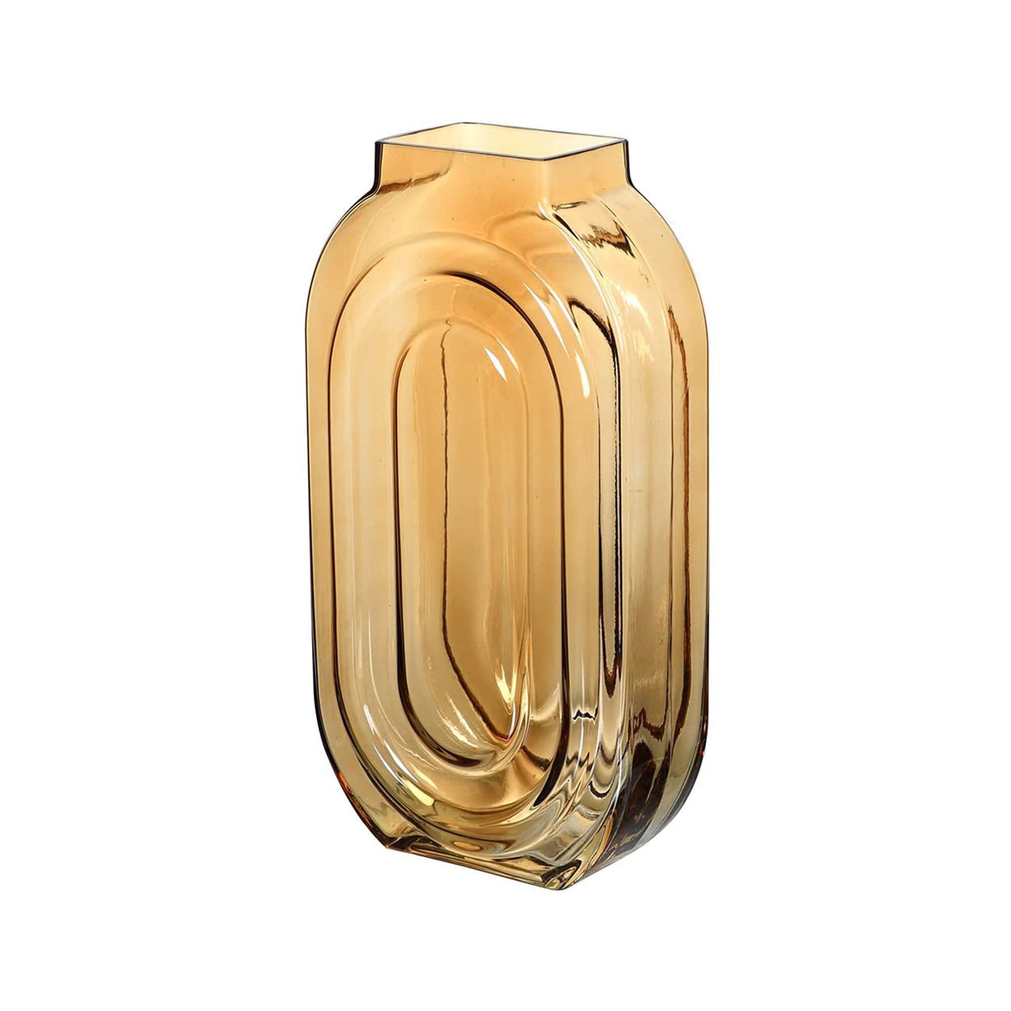 Amber Glass Vase Tall