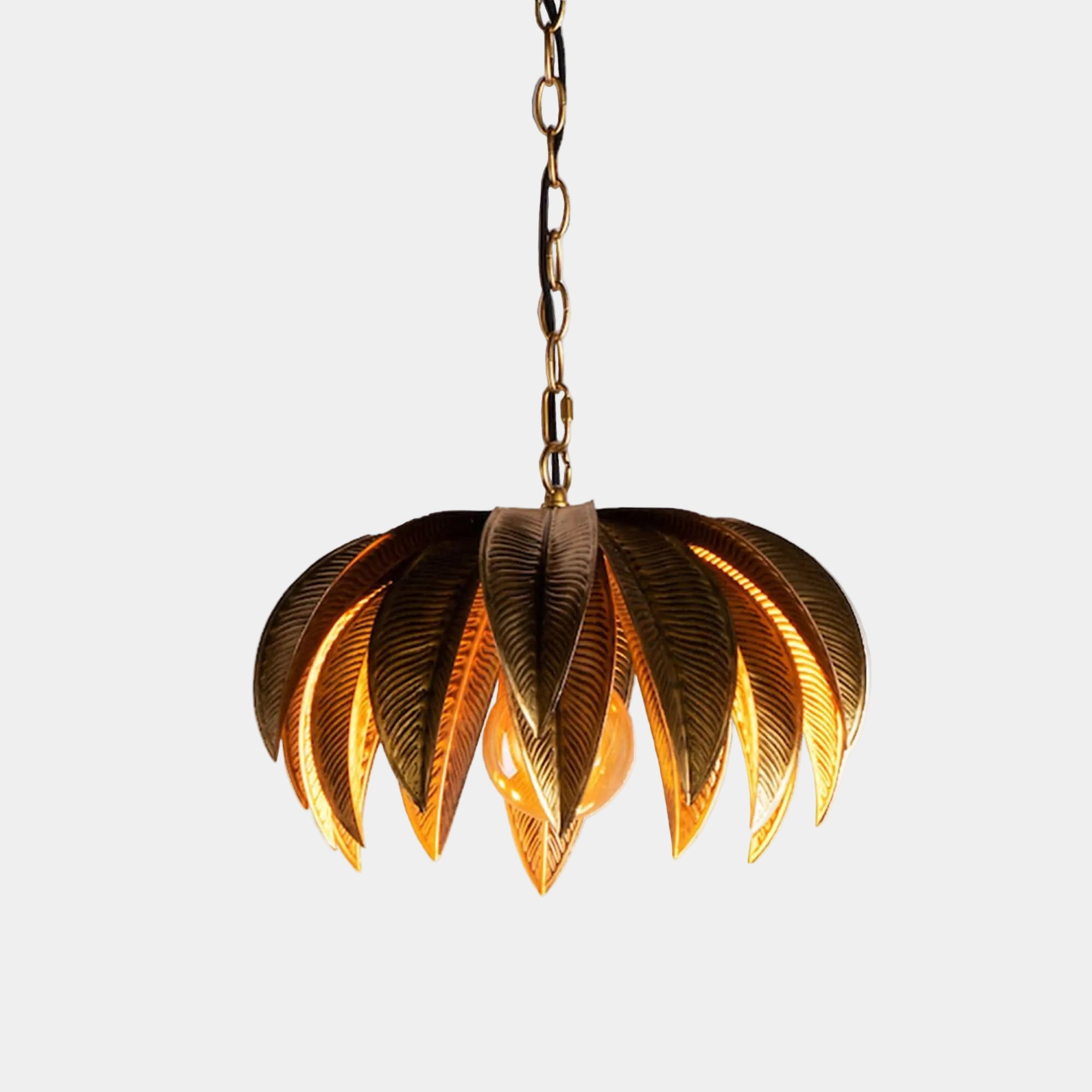 Palm - Antique Brass Ceiling Light