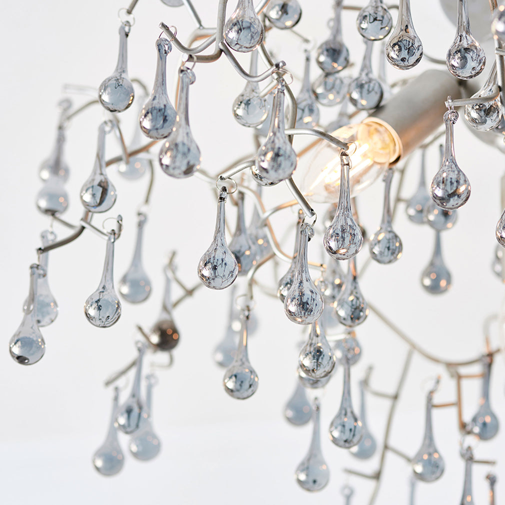 Elsa 3 Light Semi Flush Aged Silver (W1)