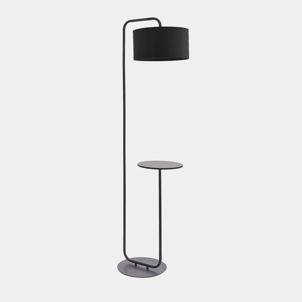 Roy Floor Lamp With Table Satin Black (W1)