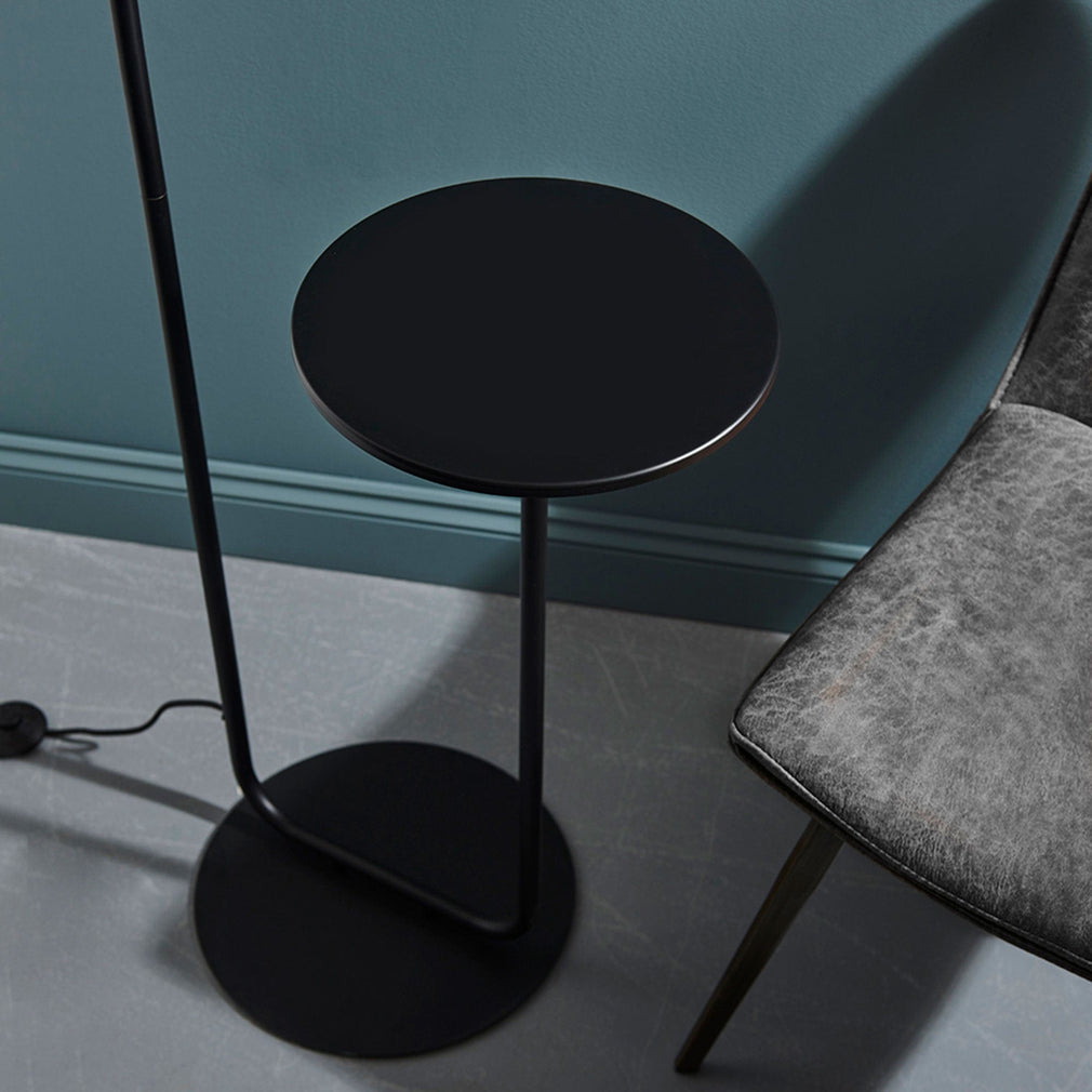 Roy Floor Lamp With Table Satin Black (W1)