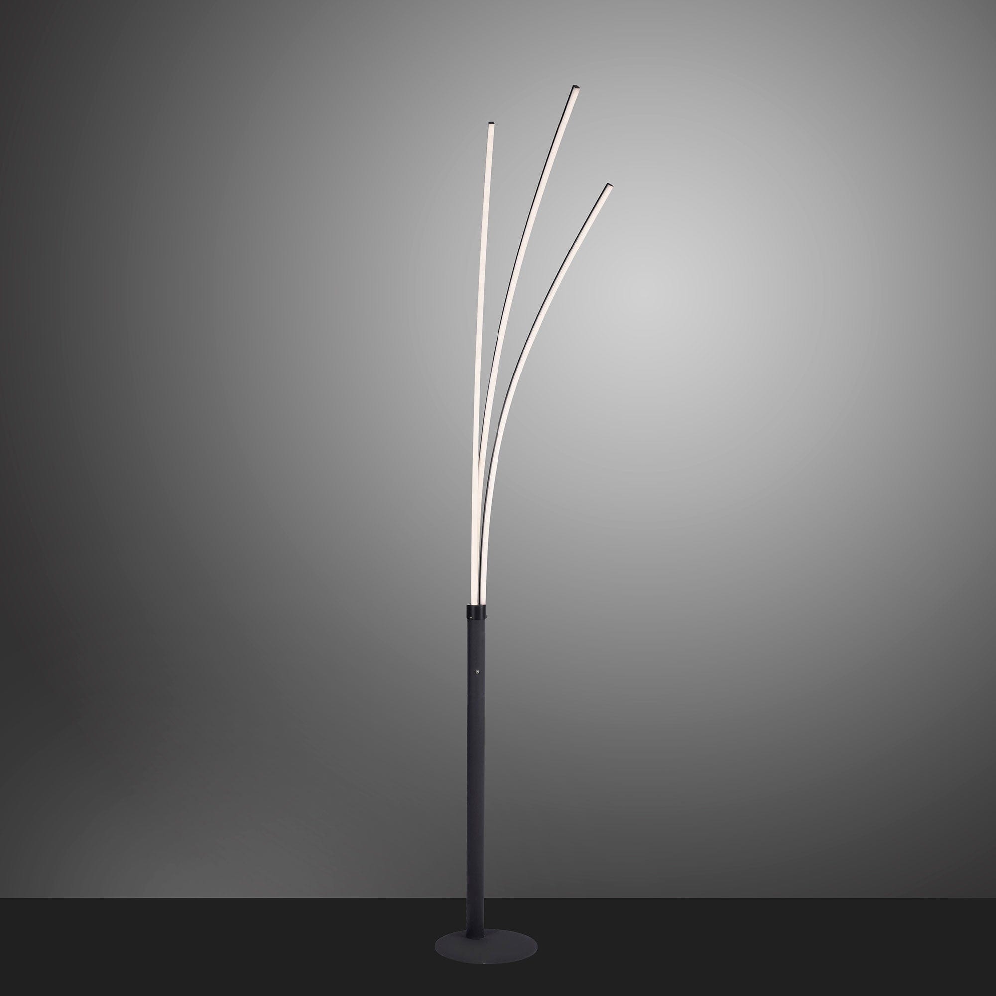 Maya LED 3 Arm Floorlamp Black
