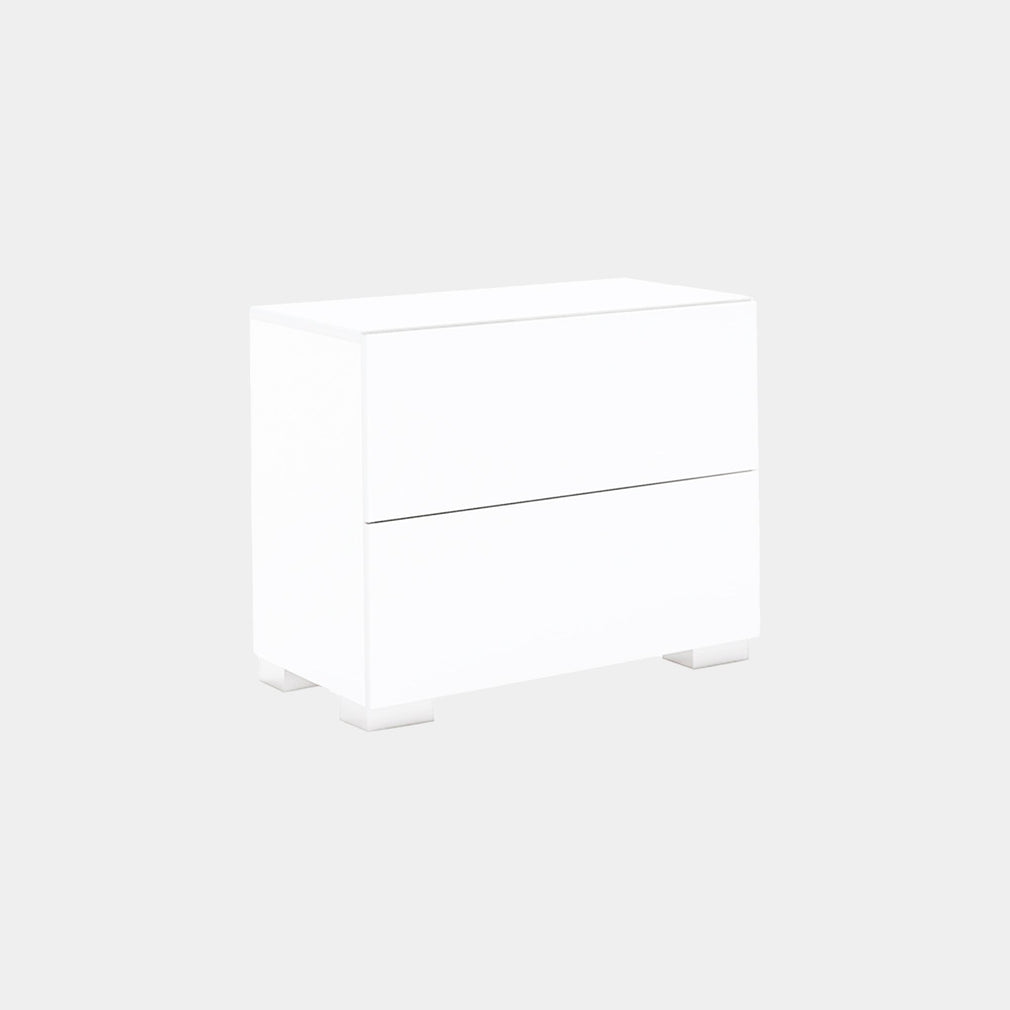 Night Table In White High Gloss Finish