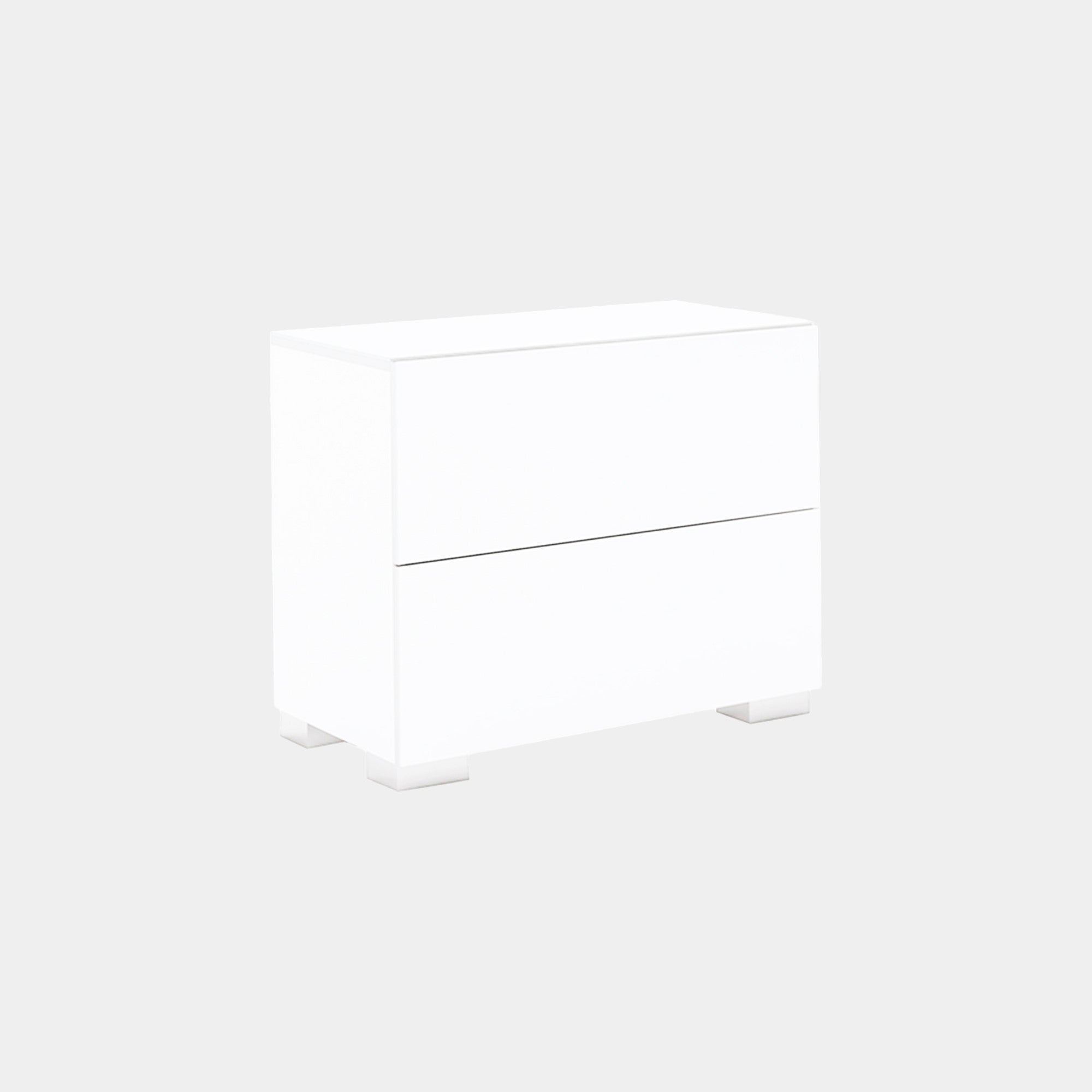 Night Table In White High Gloss Finish