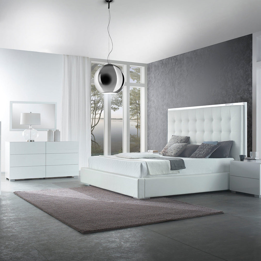 Wall Mirror In White High Gloss Finish