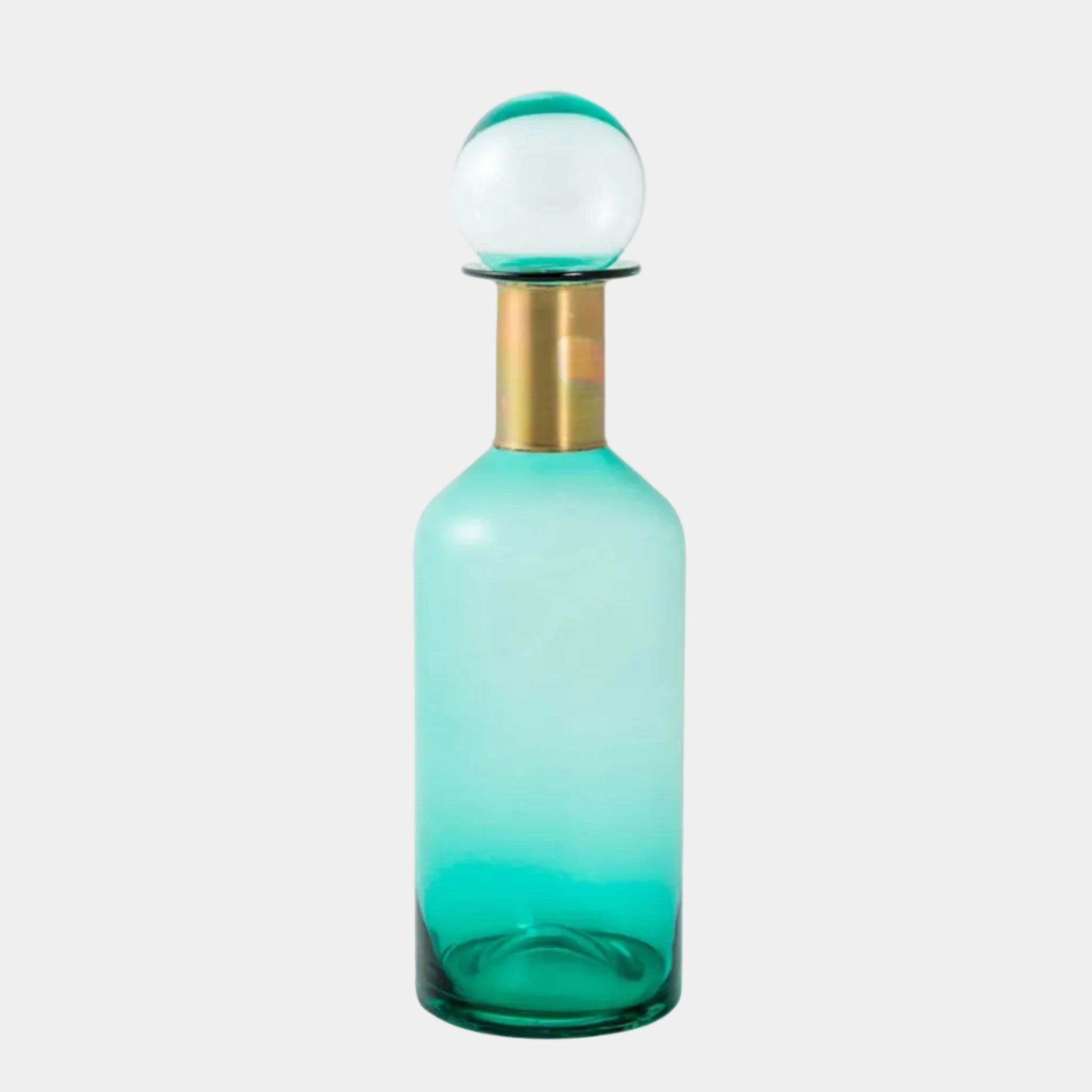 Ginger Jar - Teal Decorative Bottle