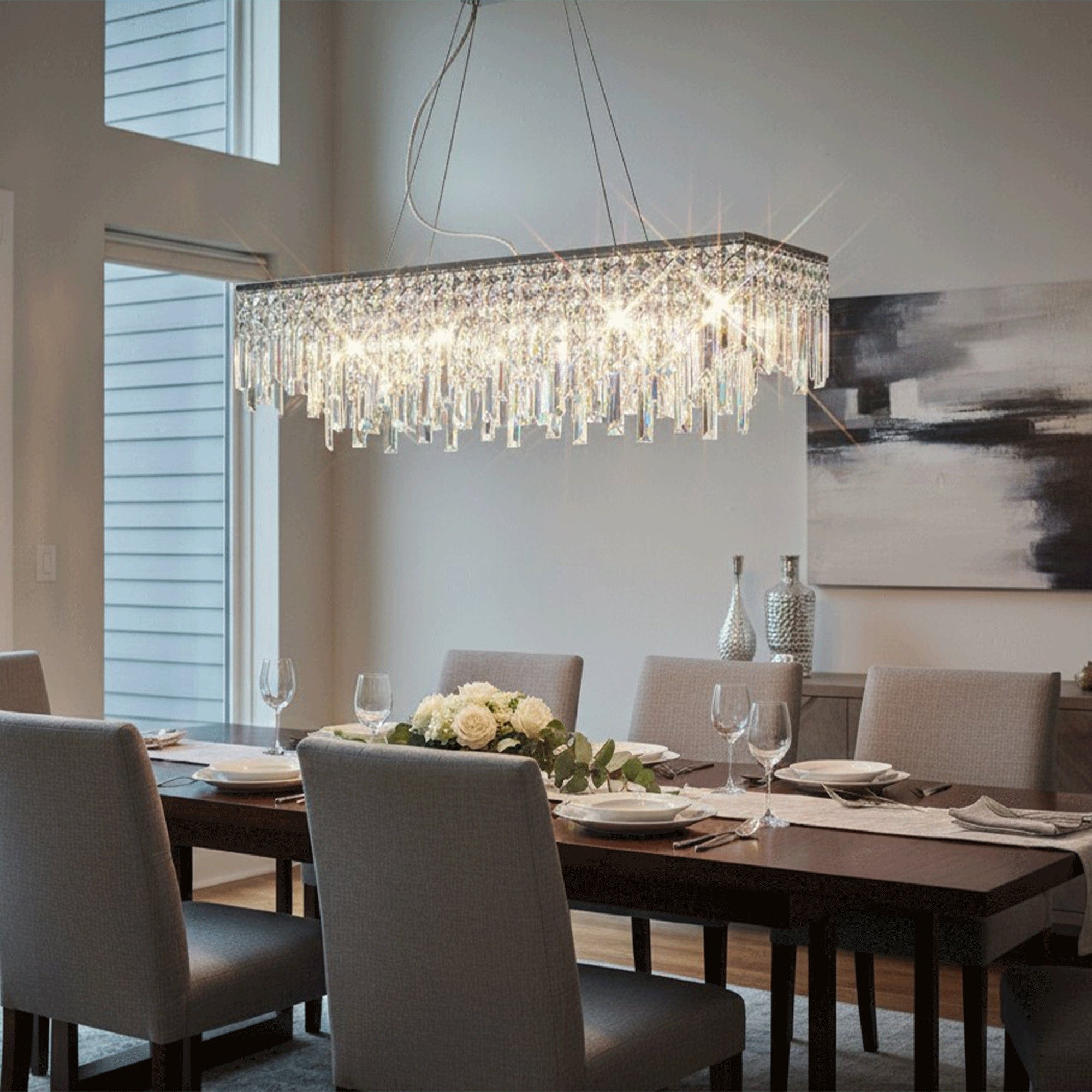 Macy 6 Crystal Bar Pendant CH(W1)