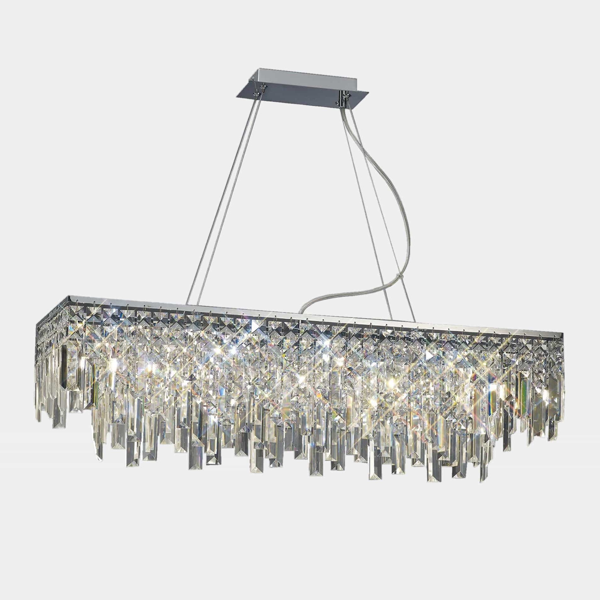 Macy Chrome - Ceiling Pendant Chandelier, 6 Light