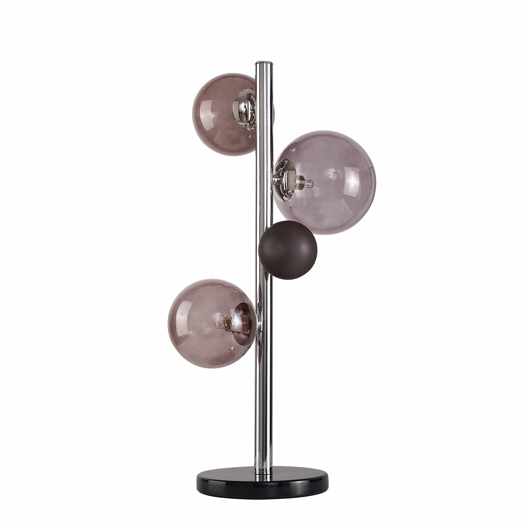 Hilo Smoked Chrome Table Lamp