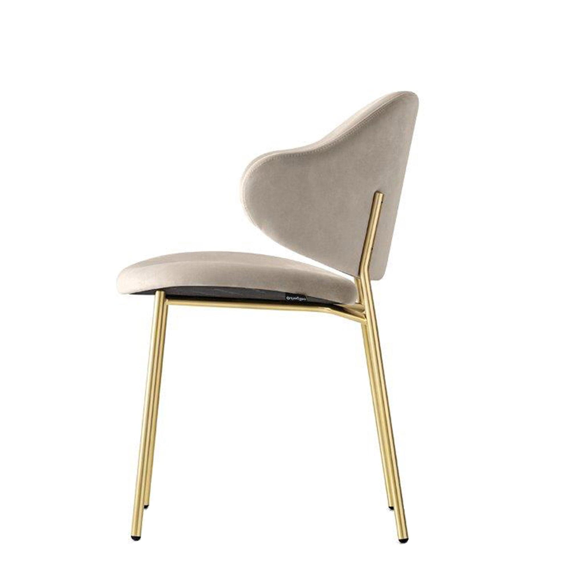 CS2037 Dining Chair IN MTO Cat A Venice Black Velvet With Matt Bronze Frame