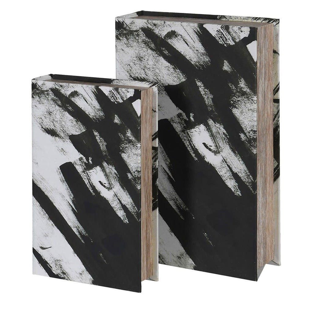 Black & White Book Boxes Set of 2