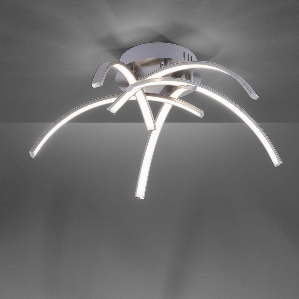 Amy 5 LED Semi Flush Silver
