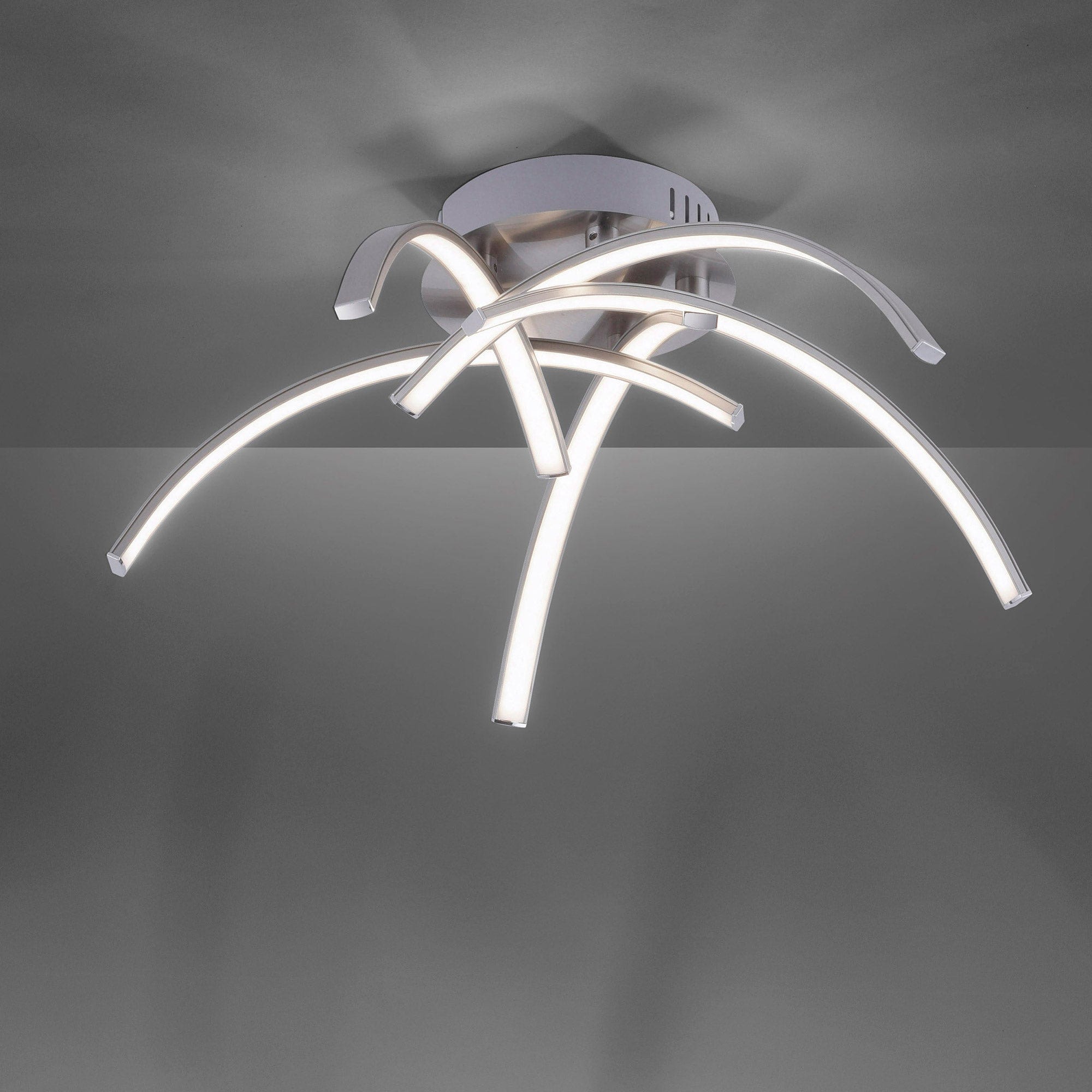 Amy 5 LED Semi Flush Silver