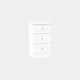 Lincoln - 3 Drawer Bedside White High Gloss With Crystal Handles