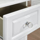 Lincoln - 3 Drawer Bedside White High Gloss With Crystal Handles