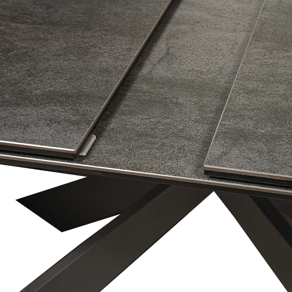160cm Ext Spider Base Dining Table Dark G