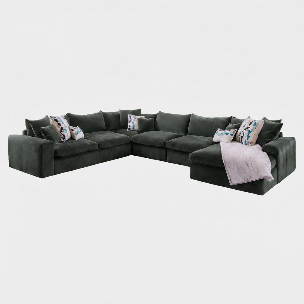 Sapphire - RHF Chaise Corner Sofa, Fabric
