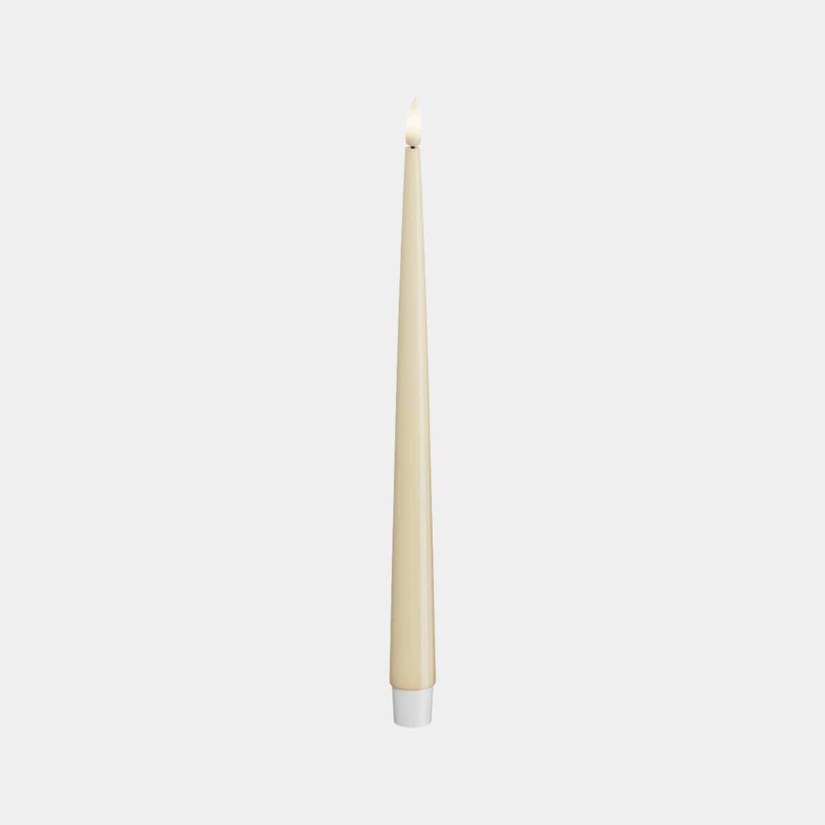 LED Taper Candle Cream 28cm Pack of 2 (BA)