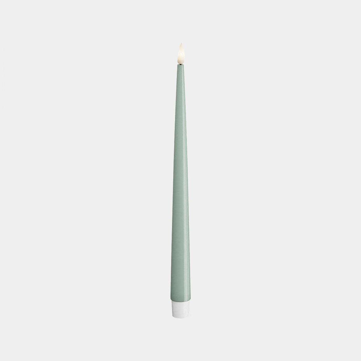 LED Taper Candle Salvie Green 28cm Pack of 2 (BA)