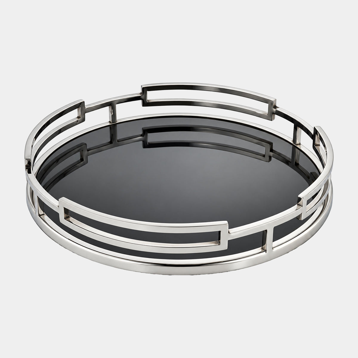 Obsidian Black - Decorative Tray, Round