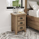 Farringdon - 3 Drawer Bedside Oak Finish