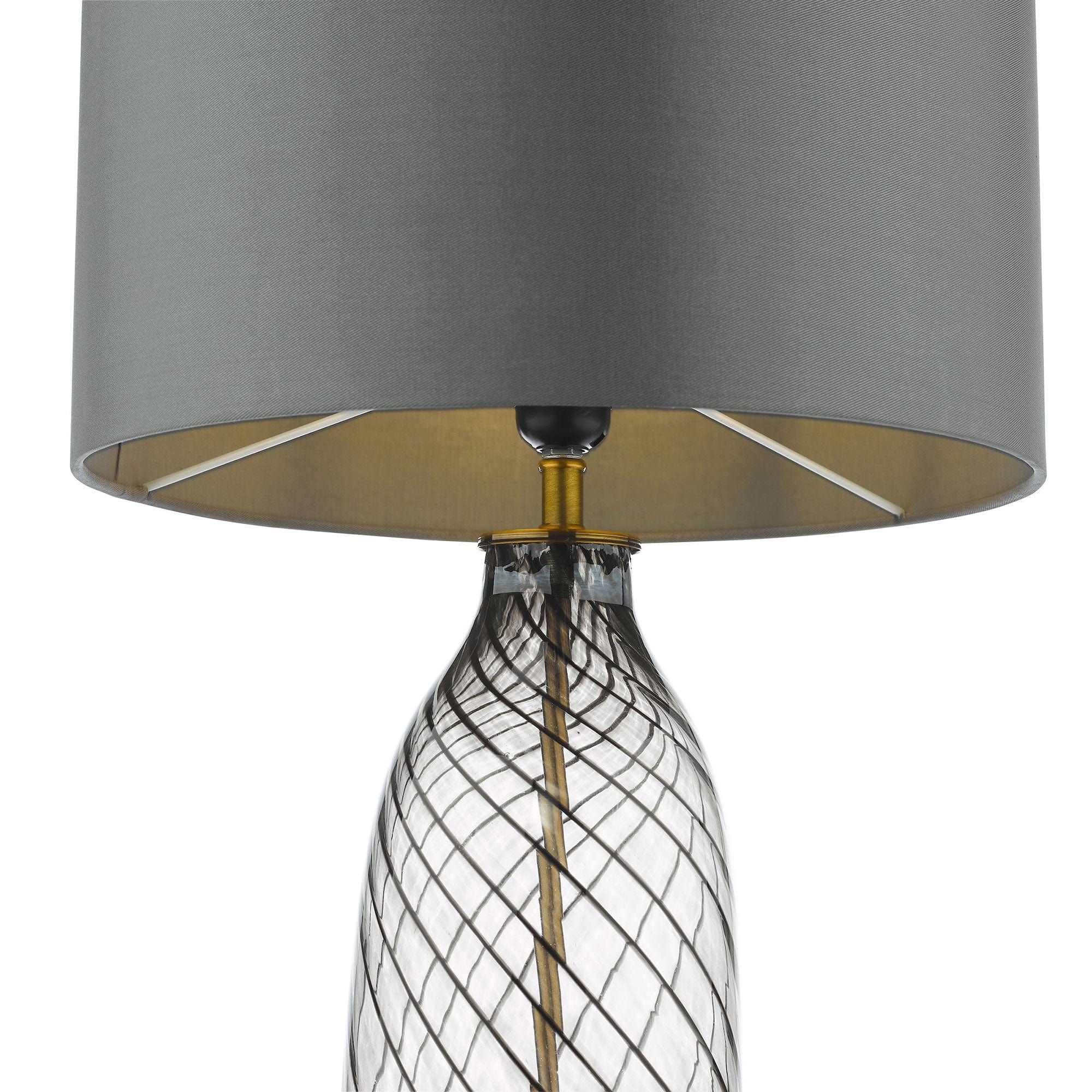 Uzra Smoke Glass Table Lamp