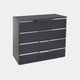Omega - 645T 94cm 4 Drawer Chest In Colour FInish In Metalic Grey A830K Chrome Handle