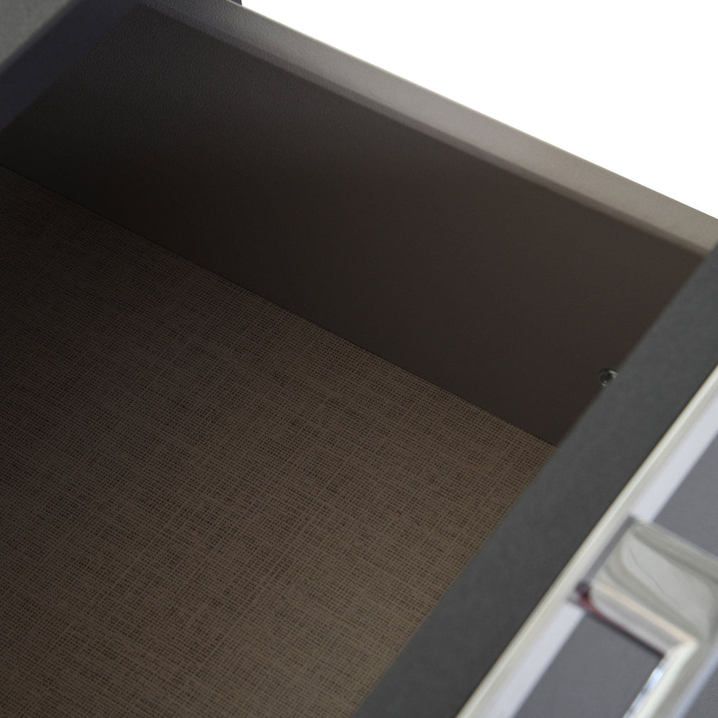 Omega - 645T 94cm 4 Drawer Chest In Colour FInish In Metalic Grey A830K Chrome Handle