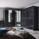 Omega - 645T 94cm 4 Drawer Chest In Colour FInish In Metalic Grey A830K Chrome Handle