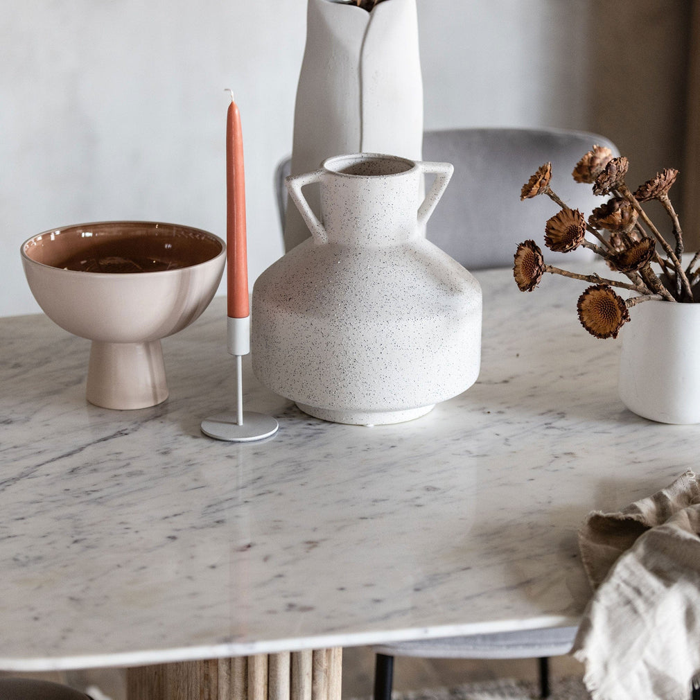 200cm Dining Table Marble Top (Assembly Required)