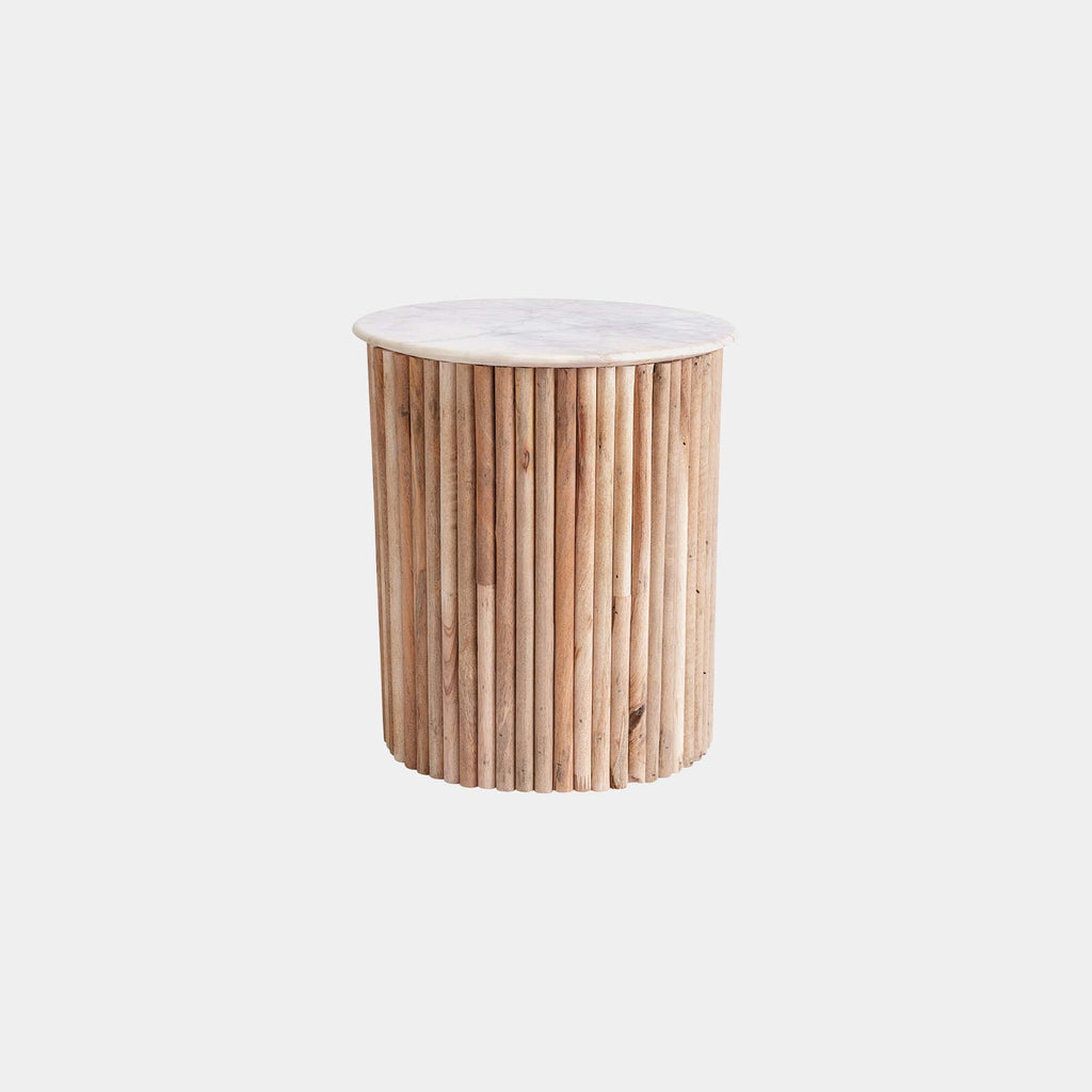 Bombay Marble Lamp Table