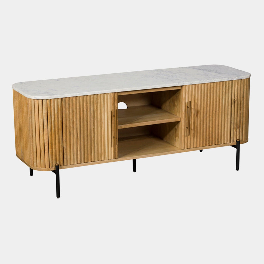 Bombay Wooden TV Unit Marble Top