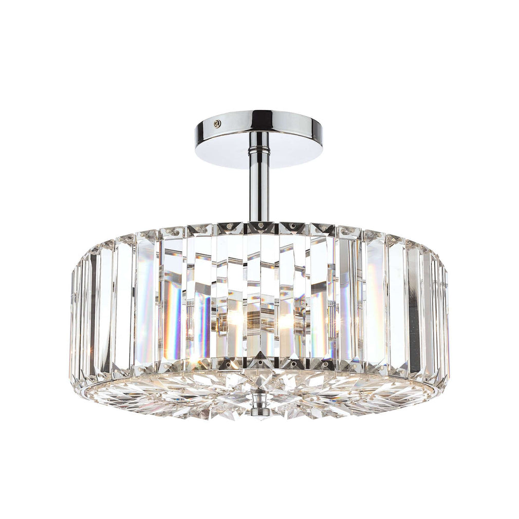 Laura Ashley - Fernhurst 3 Semi Flush Crystal