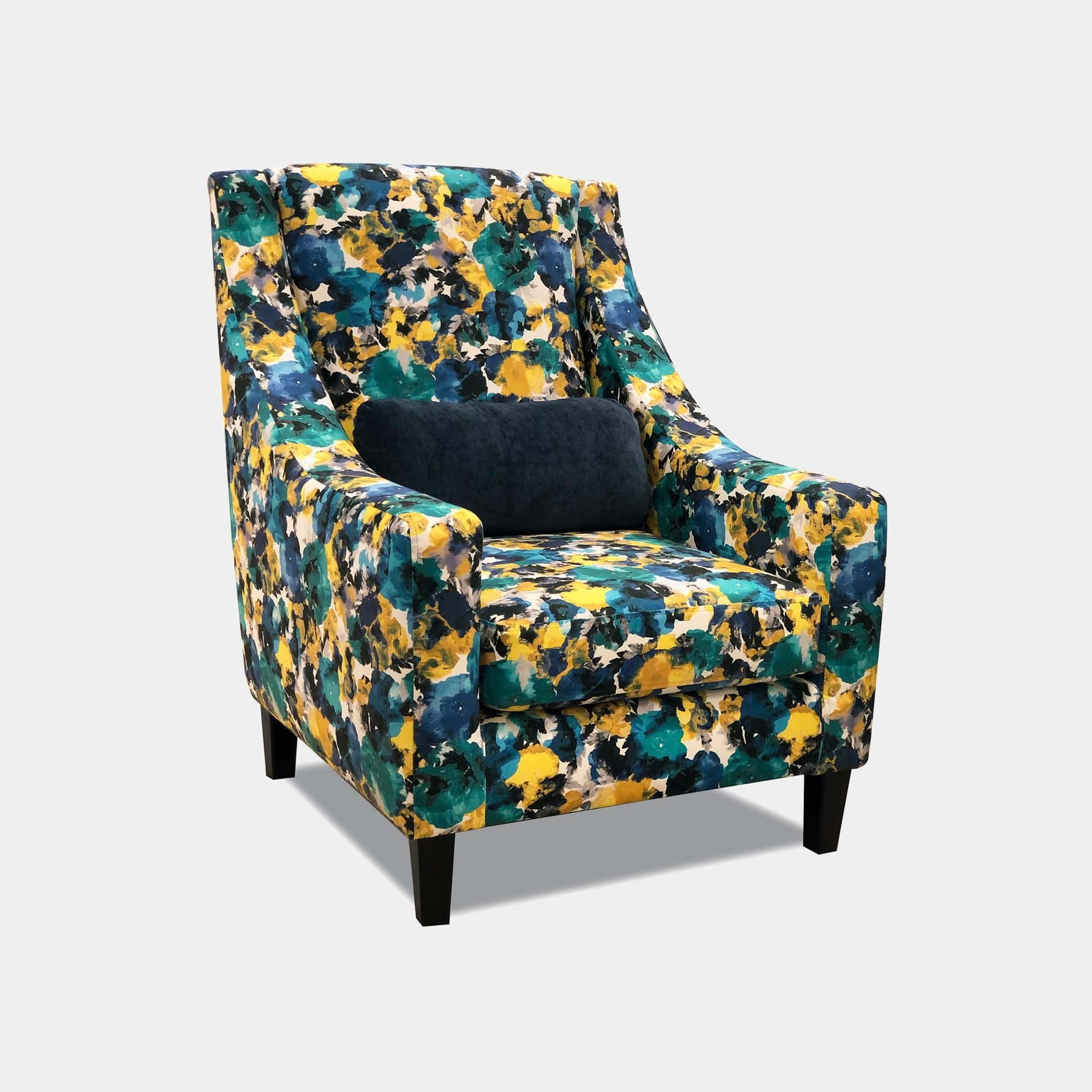 Accent Chair In Plain Fabric