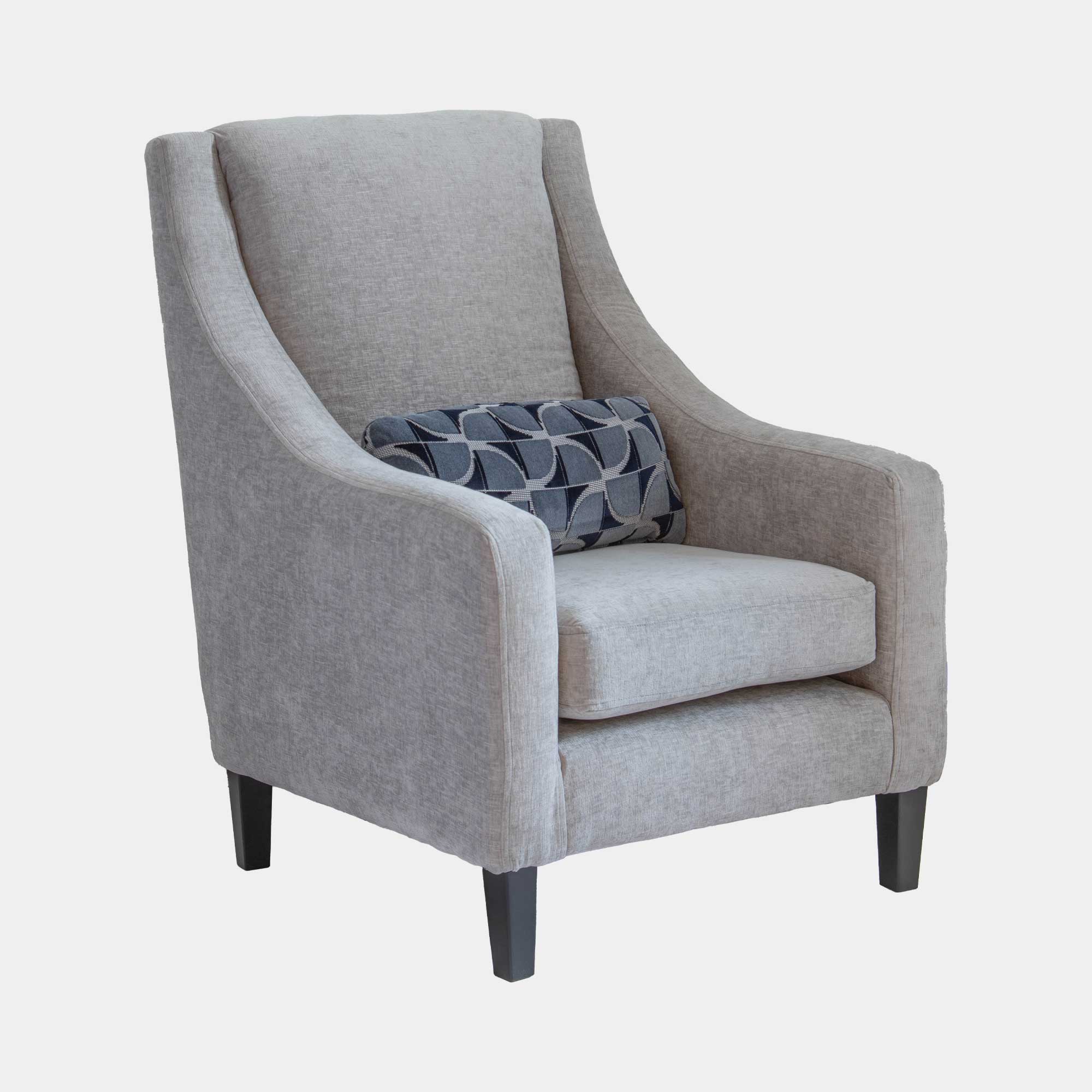 Accent Chair In Plain Fabric