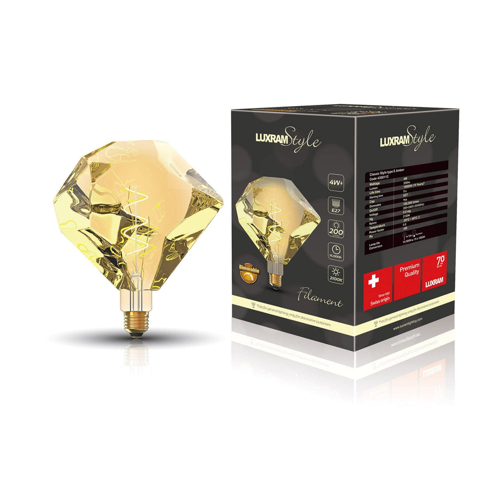 Taranto Decorative LED 4w Bulb ES Amber