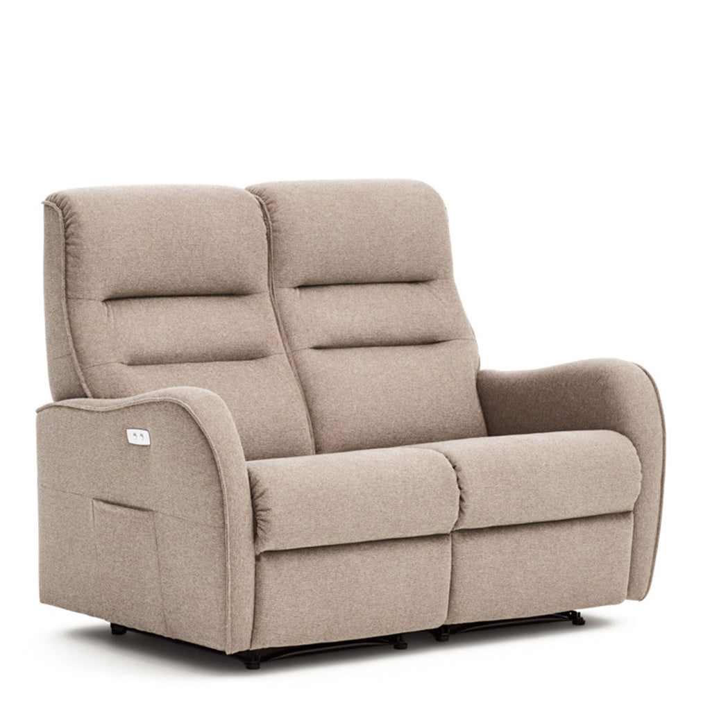 2 Seat Sofa With 2 Power Recliners Single Motor In Fabric Grade D